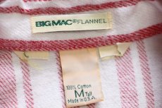 画像4: 90s USA製 JCPenney STJOHN'SBAY×BIGMACビッグマック マルチストライプ コットン フランネルシャツ M-T (4)