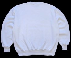 画像2: 90s メキシコ製 RUSSELLラッセル 無地 前V スウェット 白 XL★ブランク (2)