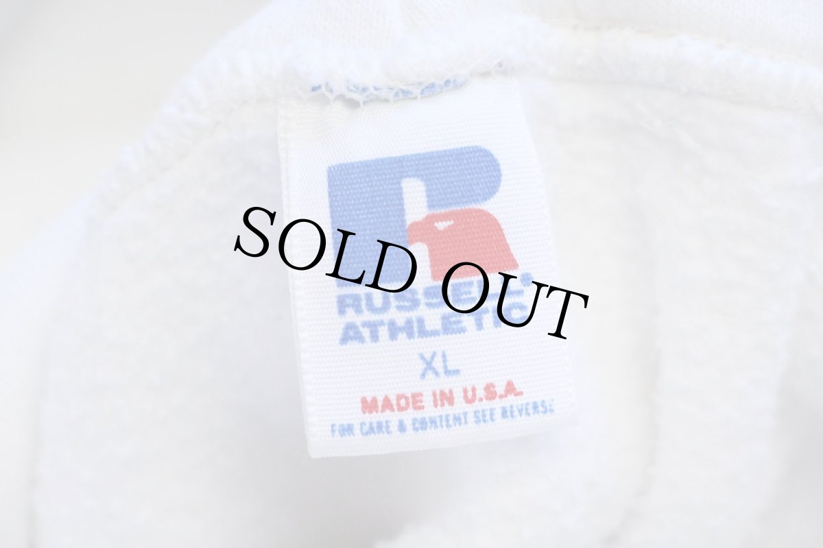 画像4: 80s USA製 RUSSELLラッセル WILLIAMSON スウェットパーカー 白 XL (4)