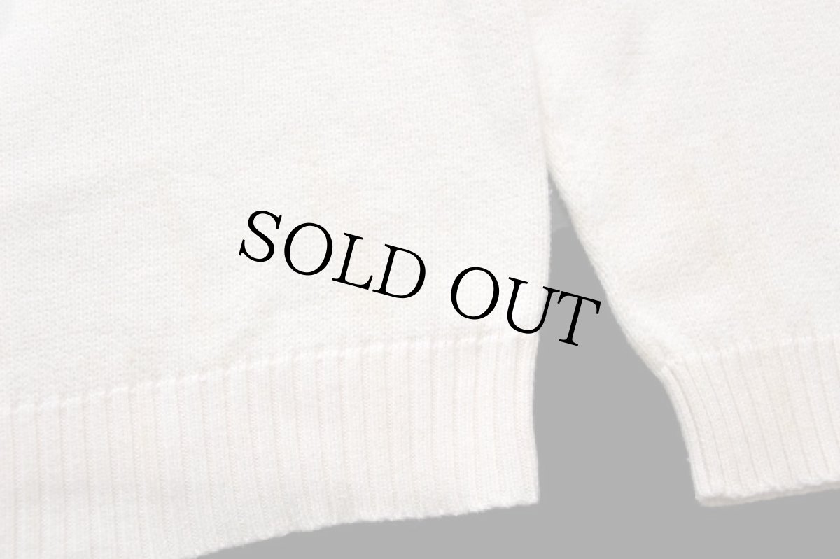 画像7: 00s ポロ ラルフローレン ワンポイント ハイネック ハーフジップ コットンニット セーター ナチュラル L (7)