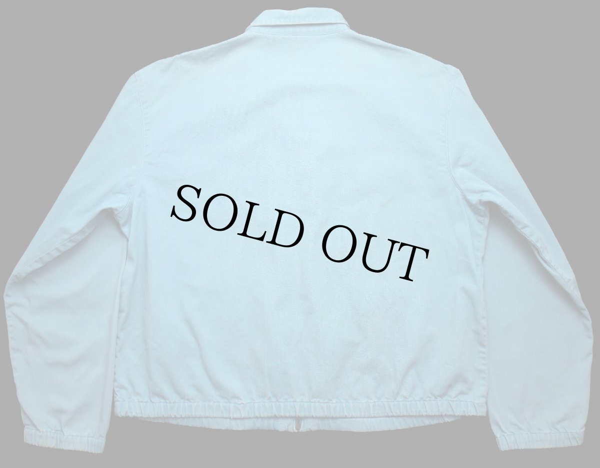 画像2: 80s USA製 ポロ ラルフローレン ワンポイント チンスト付き コットンジャケット 水色 L (2)