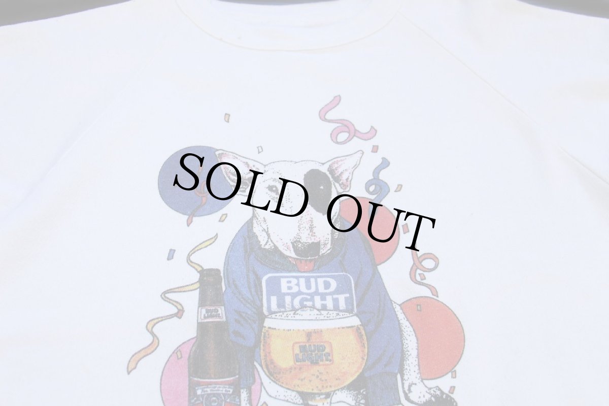 画像3: 80s USA製 BUD LIGHTバドライト SPUDS MACKENZIE スウェット 白 L★Budweiserバドワイザー (3)