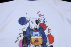 画像3: 80s USA製 BUD LIGHTバドライト SPUDS MACKENZIE スウェット 白 L★Budweiserバドワイザー (3)