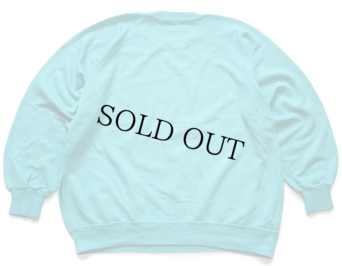 画像2: 80s SNOOPY&WOODSTOK スヌーピー ウッドストック ひび割れプリント スウェット エメラルドグリーン (2)