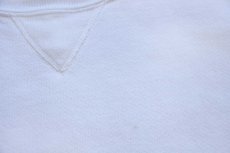 画像5: 90s メキシコ製 RUSSELLラッセル 無地 前V スウェット 白 XL★ブランク (5)