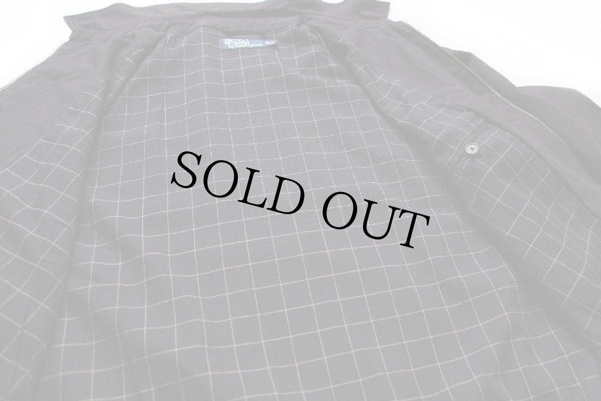 画像7: 90s ポロ ラルフローレン ワンポイント チンスト付き ポリエステルジャケット 黒 XL (7)