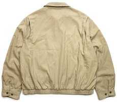 画像2: 90s ポロ ラルフローレン ワンポイント チンスト付き ポリエステルジャケット カーキ L (2)