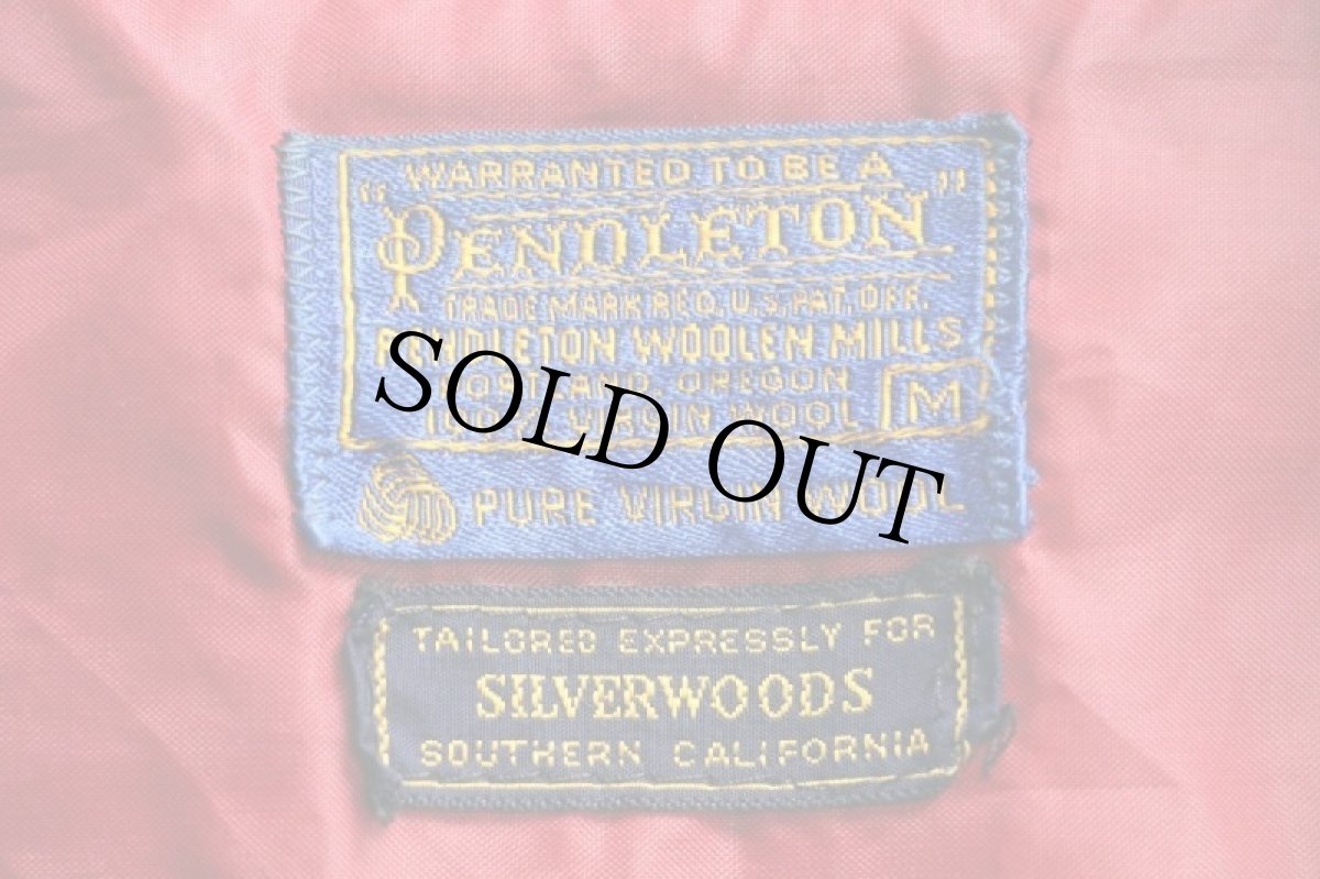 画像4: 60s PENDLETONペンドルトン タータンチェック 3つボタン ウール アンコンジャケット M★テーラード ブレザー (4)