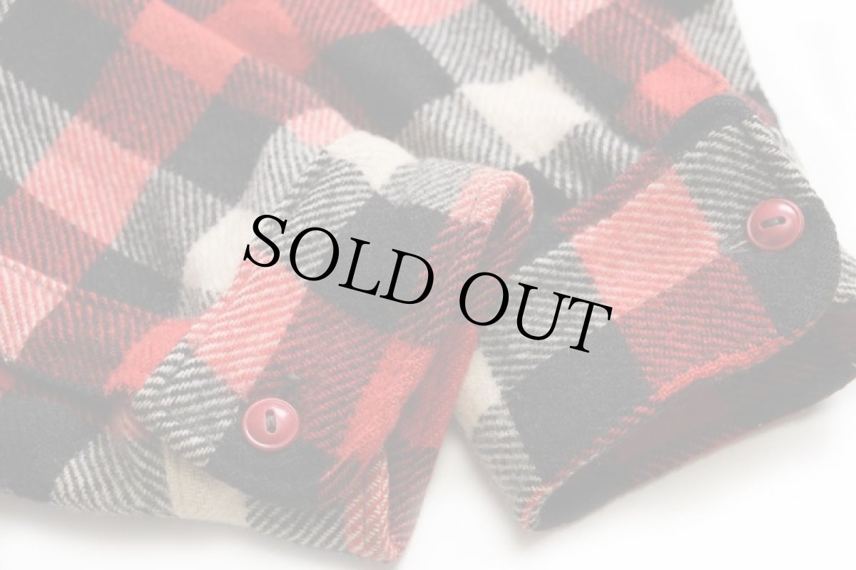 画像6: 70s Woolrichウールリッチ ブロックチェック ウール シャツ XL (6)