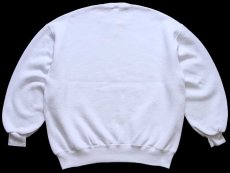 画像2: 90s USA製 RUSSELLラッセル 無地 前V スウェット 白 XL★ブランク (2)