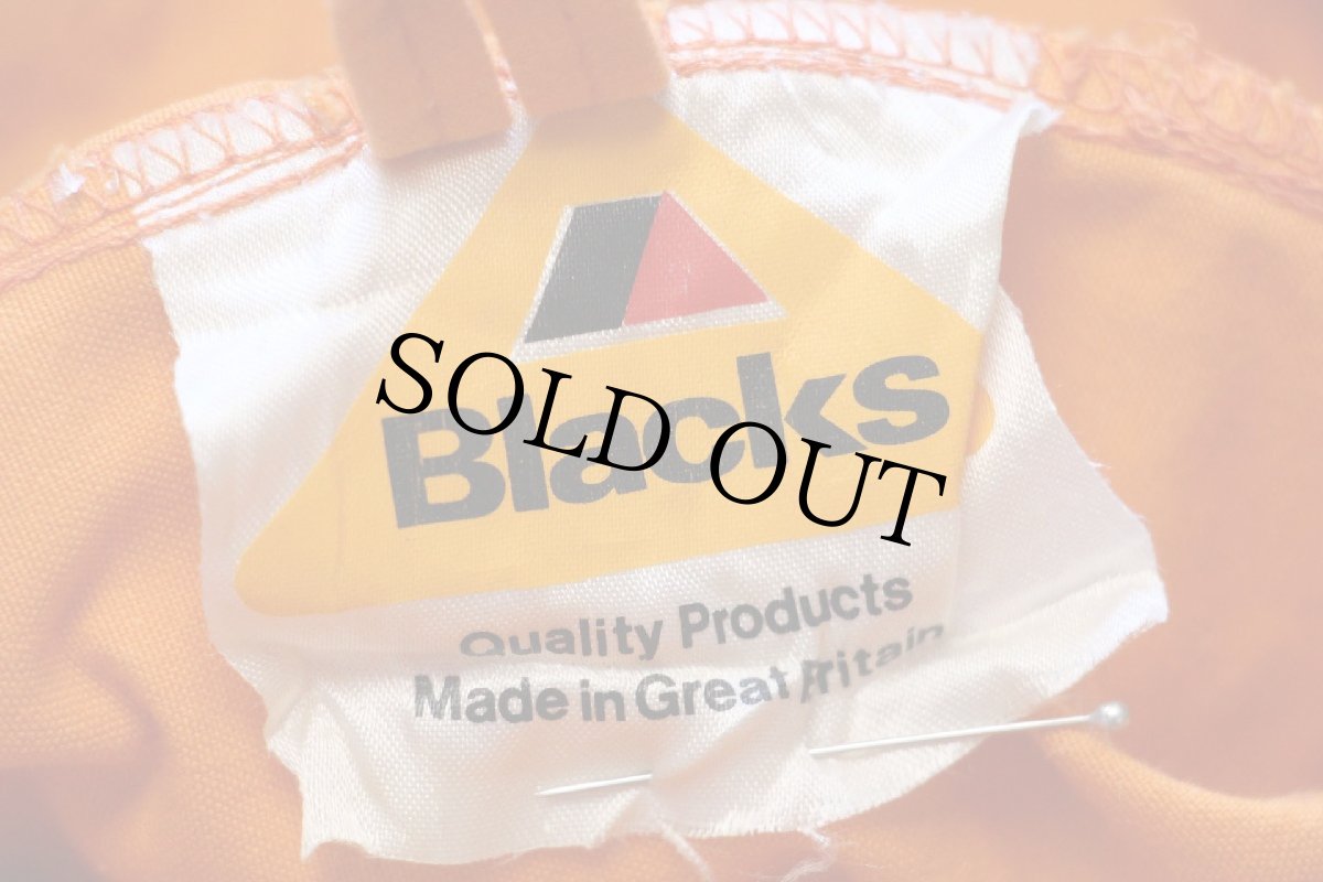 画像4: 70s 英国製 Blacks コットン スモック アノラックパーカー オレンジ M (4)