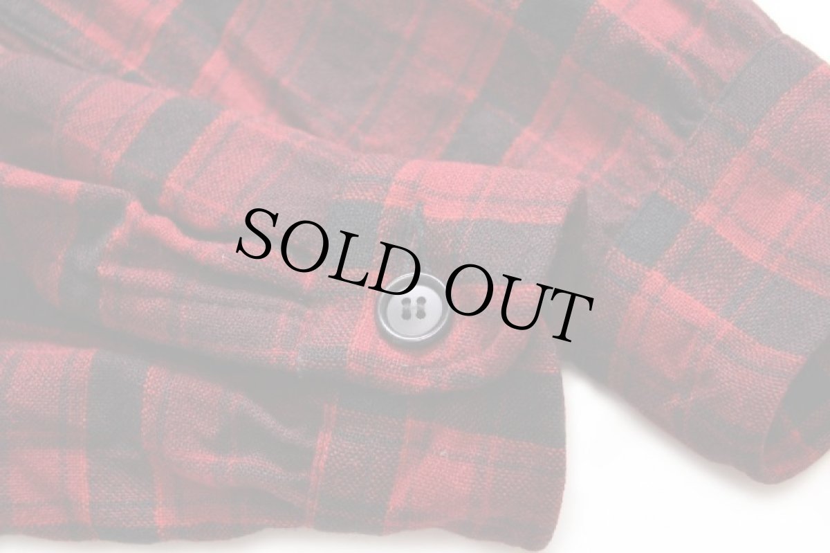 画像5: 60s PENDLETONペンドルトン タータンチェック 3つボタン ウール アンコンジャケット M★テーラード ブレザー (5)