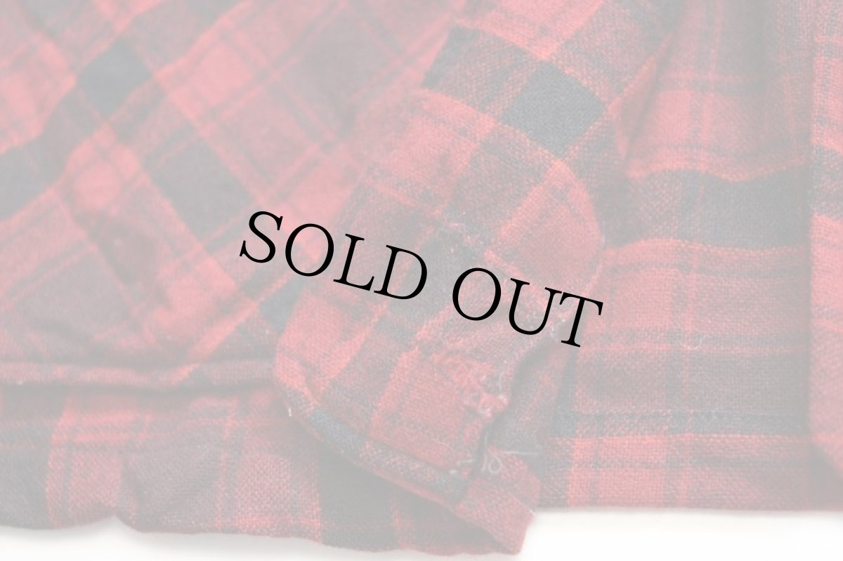 画像6: 60s PENDLETONペンドルトン タータンチェック 3つボタン ウール アンコンジャケット M★テーラード ブレザー (6)