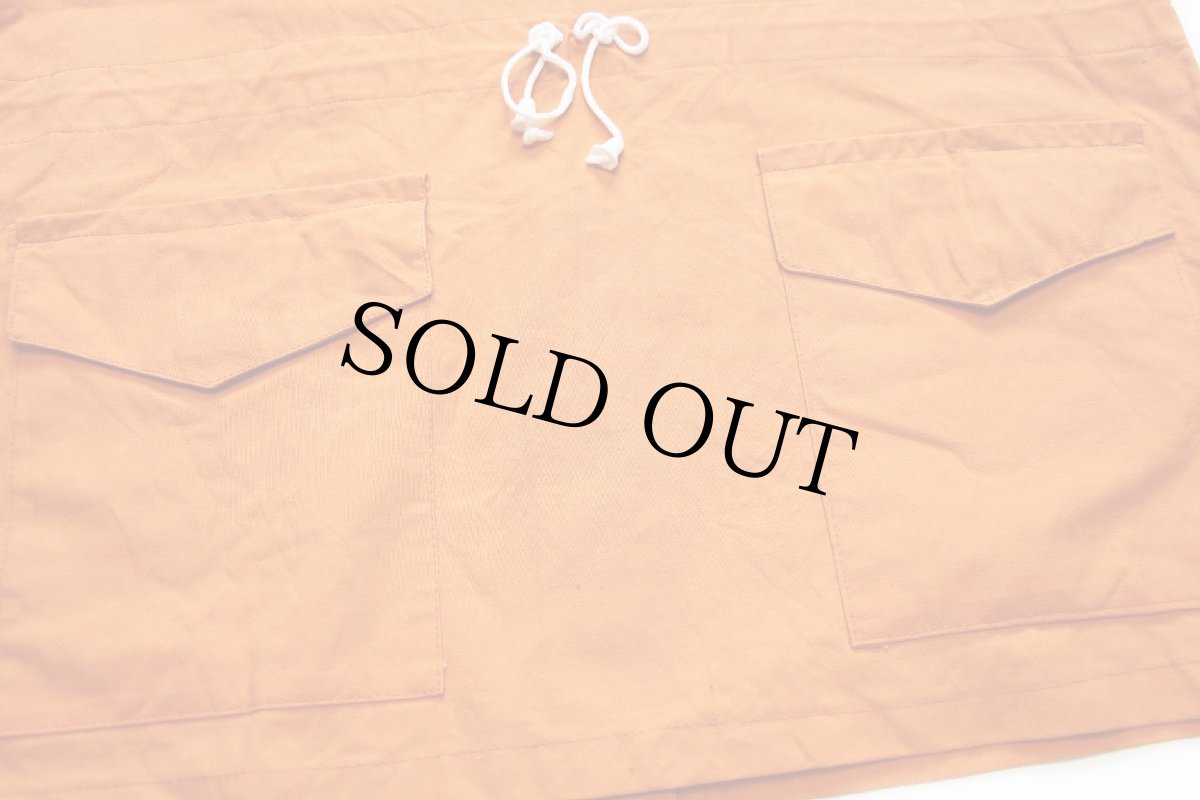 画像6: 70s 英国製 Blacks コットン スモック アノラックパーカー オレンジ M (6)