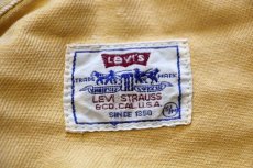 画像4: 90s Levi'sリーバイス ハーフジップ プルオーバー コットンツイル パーカー 薄黄 S/M★アノラック ユーロ (4)