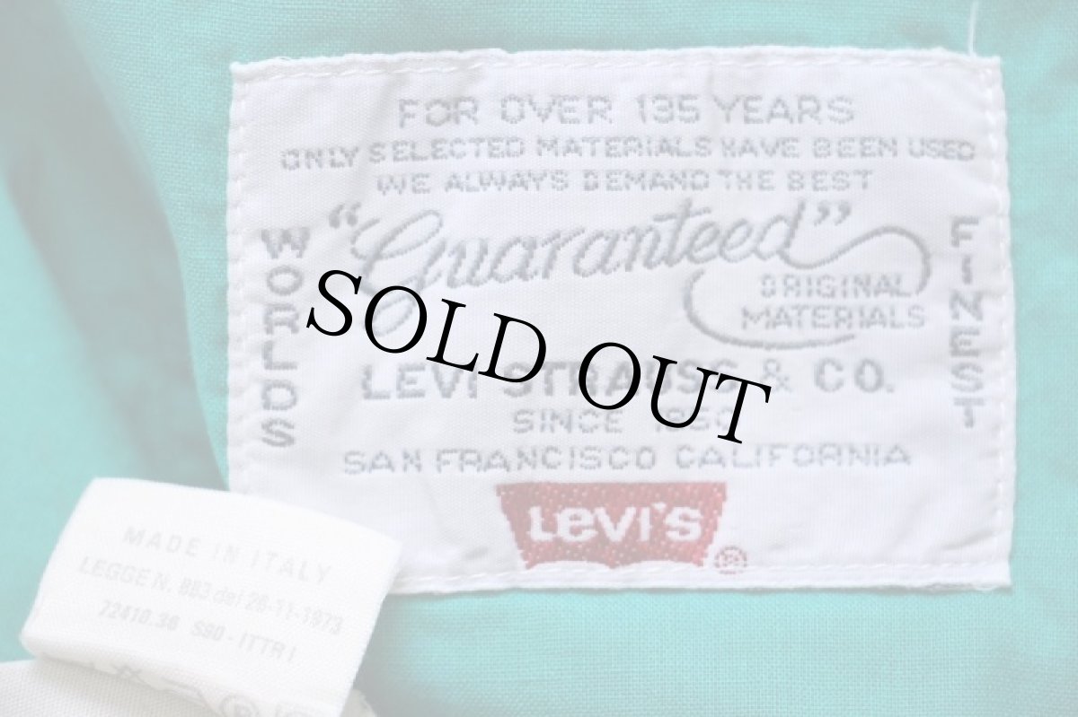 画像4: 90s イタリア製 Levi'sリーバイス ロゴ刺繍 ハリントンジャケット ライトベージュ M★ユーロ (4)