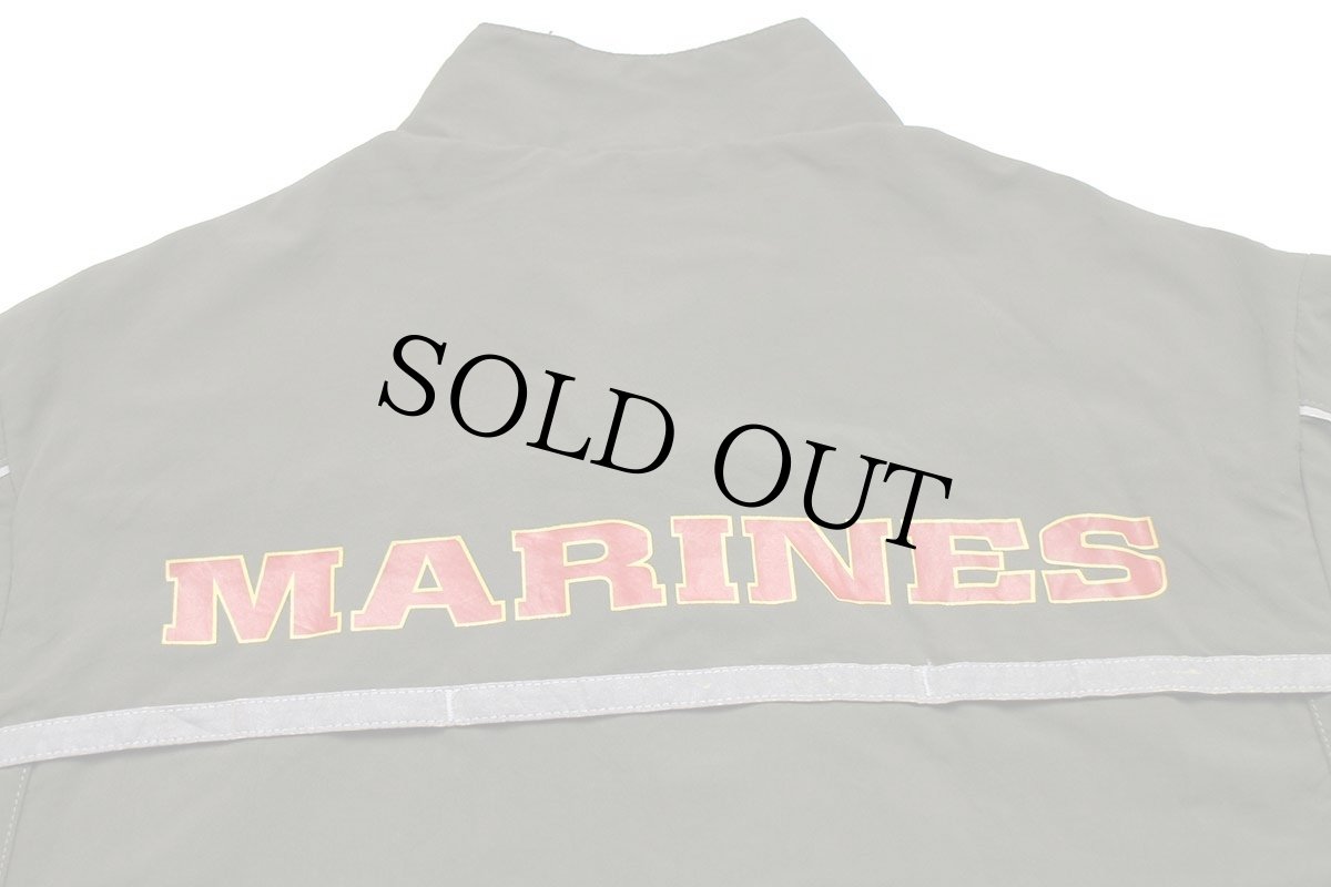 画像4: 00s USA製 米軍 U.S.MARINES new balanceニューバランス RUNNING SUIT ナイロンジャケット オリーブ S-L (4)