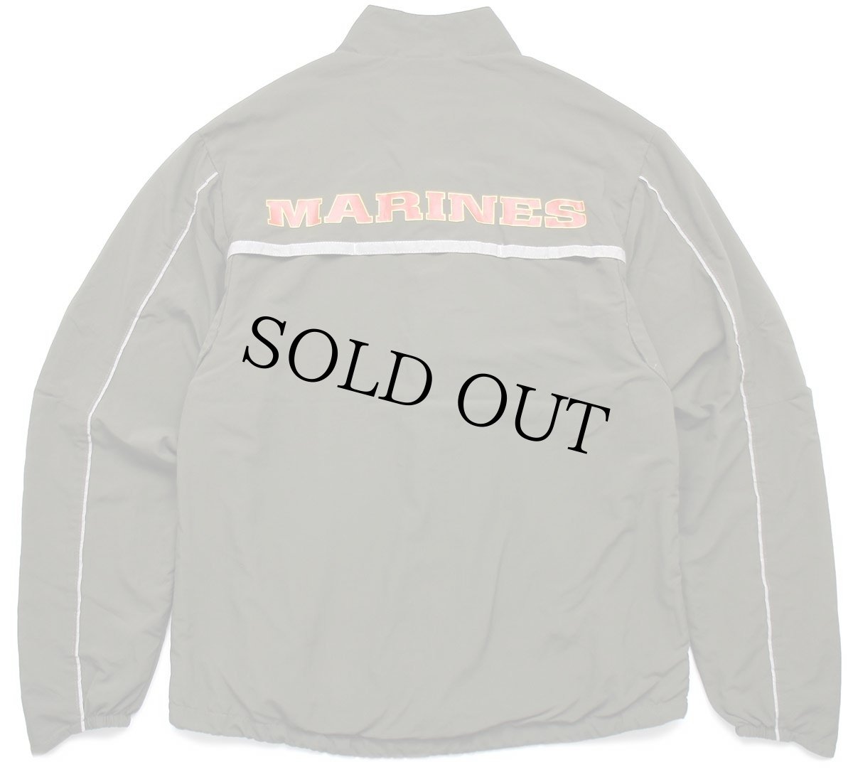 画像2: 00s USA製 米軍 U.S.MARINES new balanceニューバランス RUNNING SUIT ナイロンジャケット オリーブ S-L (2)