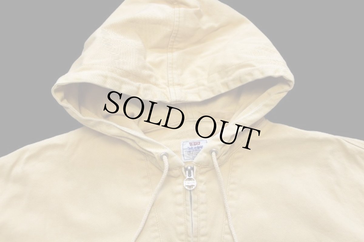 画像3: 90s Levi'sリーバイス ハーフジップ プルオーバー コットンツイル パーカー 薄黄 S/M★アノラック ユーロ (3)