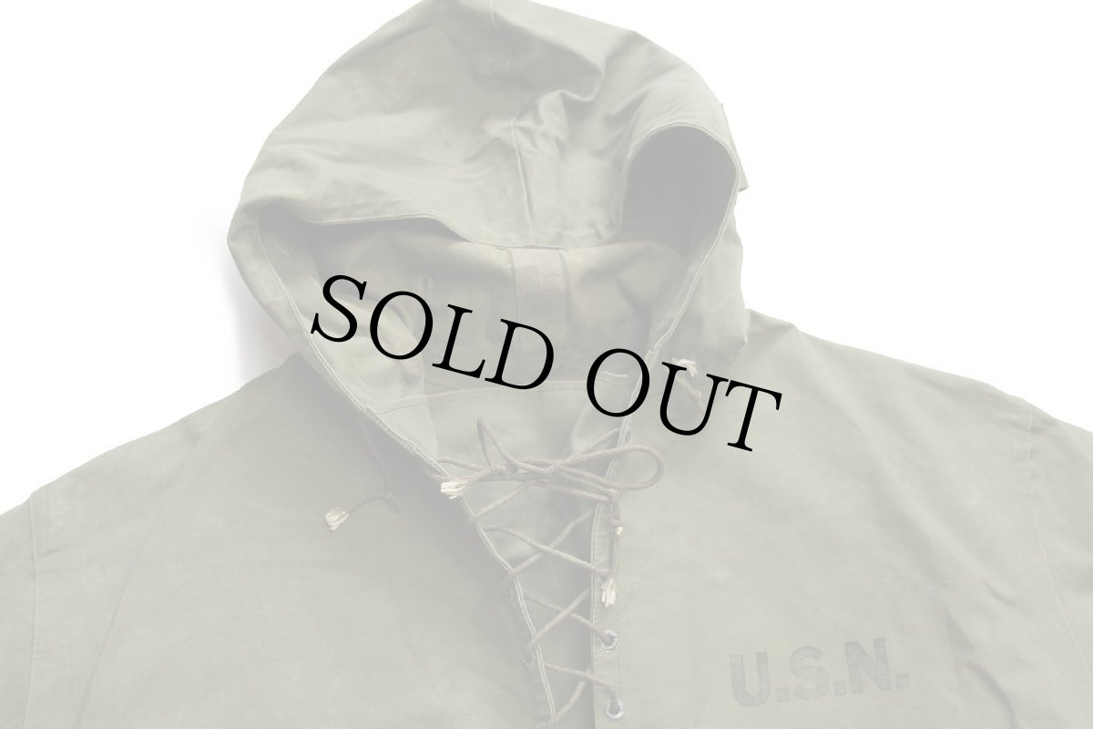 画像3: 40s 米軍 U.S.NAVY N-2 デッキ レインパーカー オリーブドラブ (3)