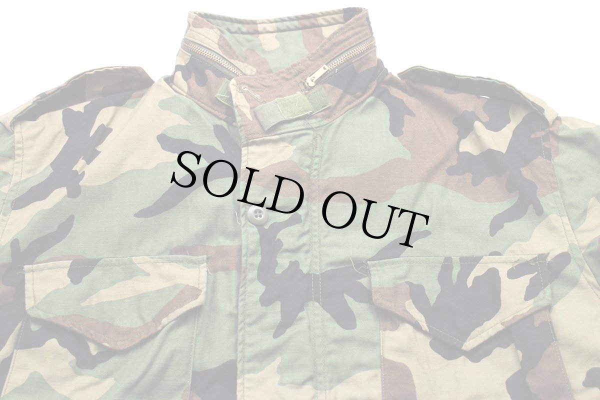 画像3: 80s 米軍 U.S.ARMY ウッドランドカモ M-65 フィールドジャケット M-R★10 ALPHAアルファ (3)