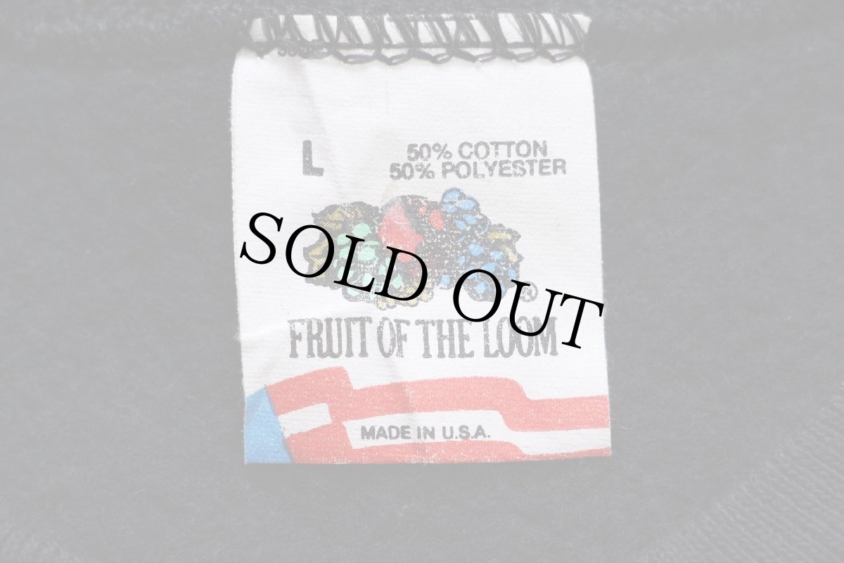 画像4: 90s USA製 DOGHBOY PALS ドゥボーイ 蛍光プリント スウェット 黒 L (4)