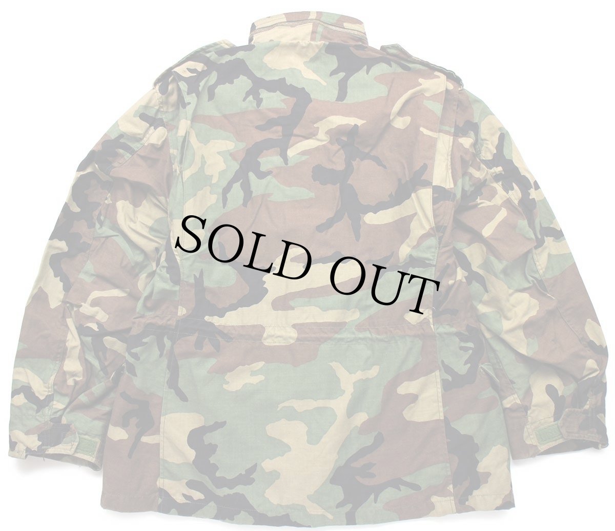 画像2: 80s 米軍 U.S.ARMY ウッドランドカモ M-65 フィールドジャケット M-R★10 ALPHAアルファ (2)