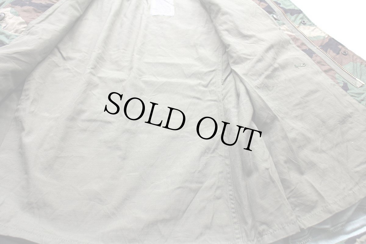 画像6: 80s 米軍 U.S.ARMY パッチ付き ウッドランドカモ M-65 フィールドジャケット S-R★14 (6)