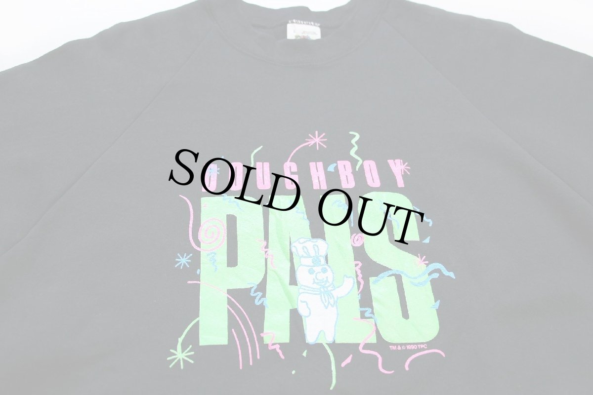 画像3: 90s USA製 DOGHBOY PALS ドゥボーイ 蛍光プリント スウェット 黒 L (3)