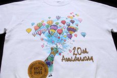 画像3: 90s 1972 1991 20th Anniversary 熱気球 アート スウェット 白 (3)