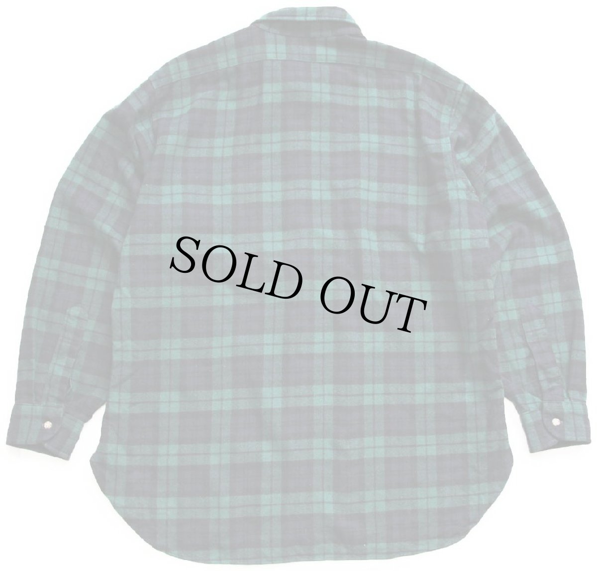 画像2: 70s USA製 PENDLETONペンドルトン ブラックウォッチ タータンチェック ボタンダウン ウールシャツ XL (2)