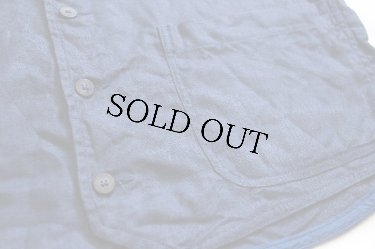 画像5: 90s イタリア製 BENETTONベネトン パチポケ リネンベスト 薄紺 48 (5)