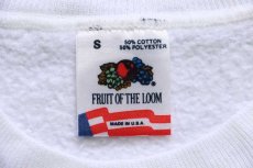 画像4: 80s USA製 FRUIT OF THE LOOM 無地 スウェット 白 S★ブランク (4)