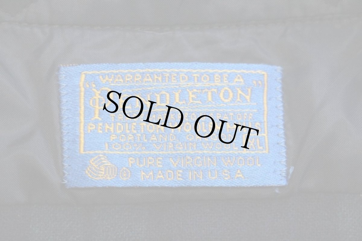 画像4: 70s USA製 PENDLETONペンドルトン ブラックウォッチ タータンチェック ボタンダウン ウールシャツ XL (4)