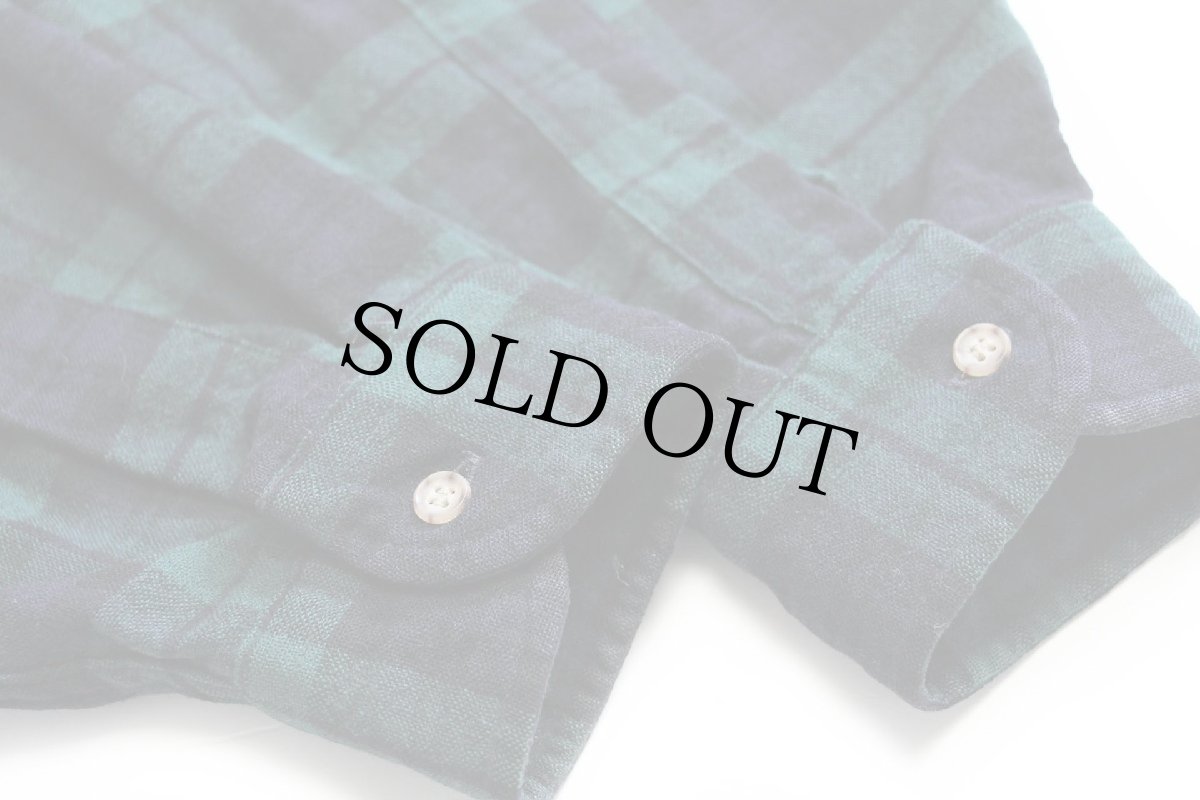 画像5: 70s USA製 PENDLETONペンドルトン ブラックウォッチ タータンチェック ボタンダウン ウールシャツ XL (5)