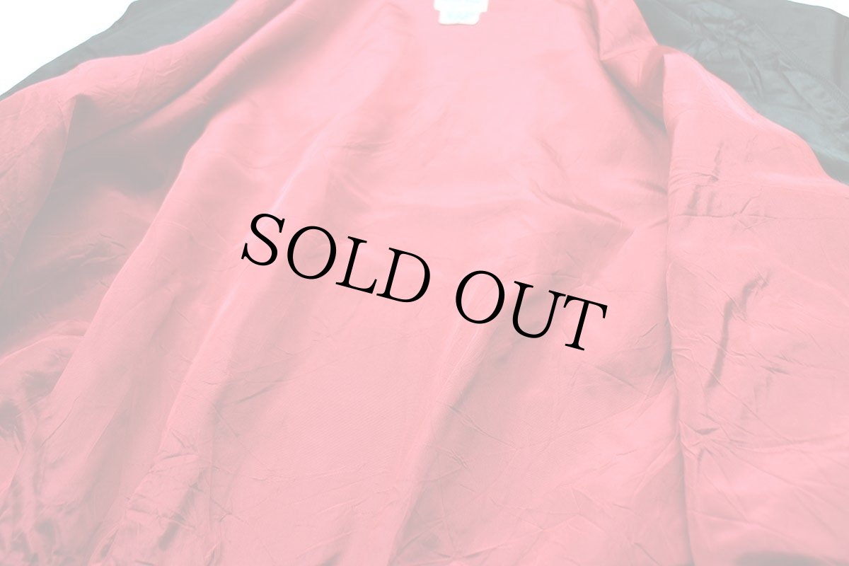 画像6: 80s USA製 MCDONNELL DOUGLAS MD-80 飛行機 刺繍 サテンジャケット 黒 L (6)