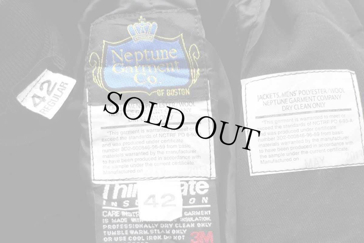 画像4: 13 米軍 U.S.NAVY Thinsulate 中綿入りライナー オフィサージャケット 黒 42 (4)