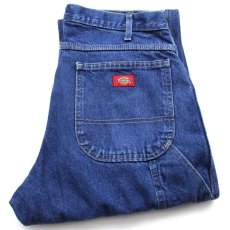 画像1: 00s メキシコ製 Dickiesディッキーズ デニム ペインターパンツ w34 L32 (1)