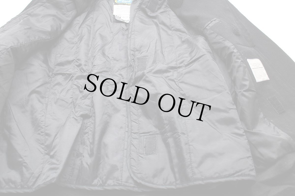 画像5: 13 米軍 U.S.NAVY Thinsulate 中綿入りライナー オフィサージャケット 黒 42 (5)