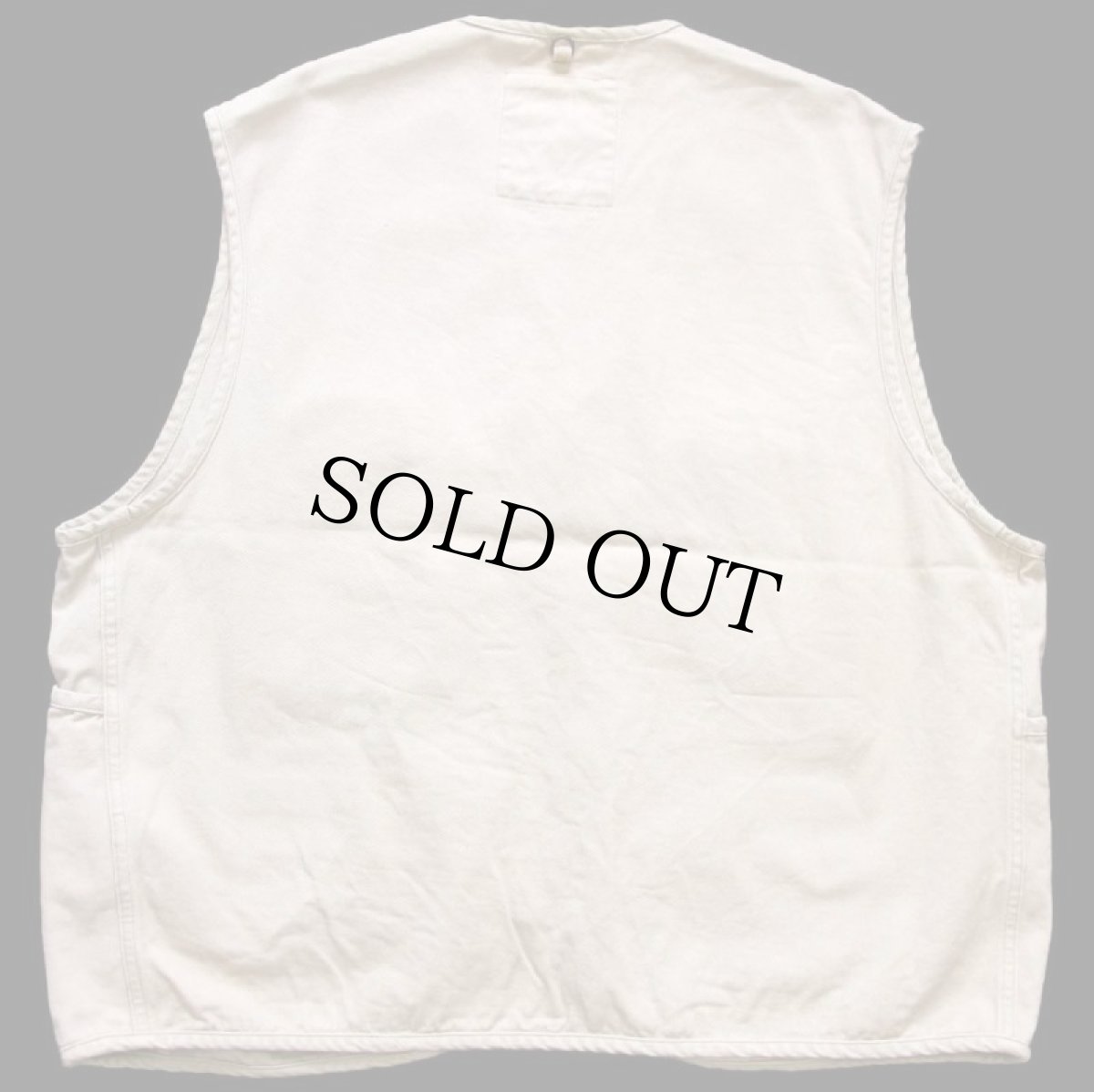 画像2: 90s イタリア製 Levi'sリーバイス コットンツイル フィッシングベスト ベージュ XL★ユーロ (2)