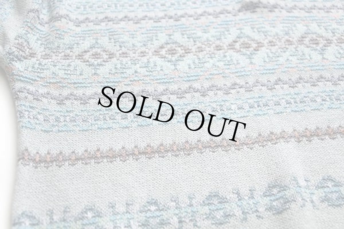 画像5: 90s DOGMA フェアアイル柄 リネン混 コットンニット ポロシャツ 48★セーター (5)