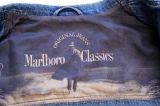 画像5: 90s Marlboro Classics USED加工 2つボタン デニム テーラードジャケット M★ブレザー (5)