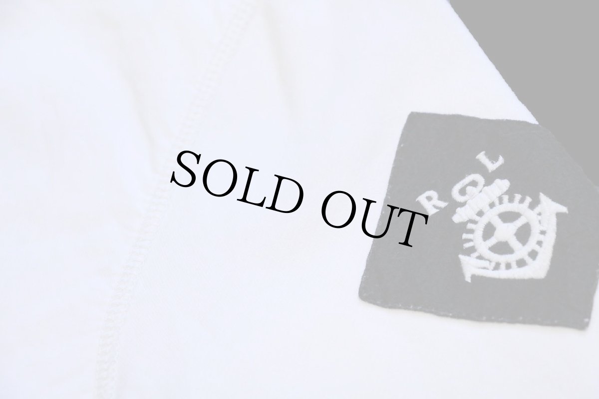 画像5: 00s ポロ ラルフローレン フェルトパッチ付き スウェット 切り替え ジャケット 白 L★ (5)