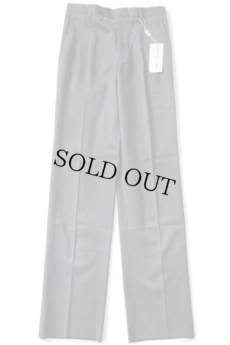 画像2: デッドストック★80s イタリア製 Roberto Rocca ツータック スラックス コットンパンツ グレー 48/32 (2)