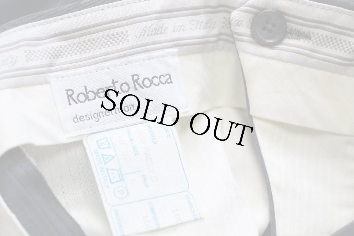 画像6: デッドストック★80s イタリア製 Roberto Rocca ツータック スラックス コットンパンツ グレー 48/32 (6)