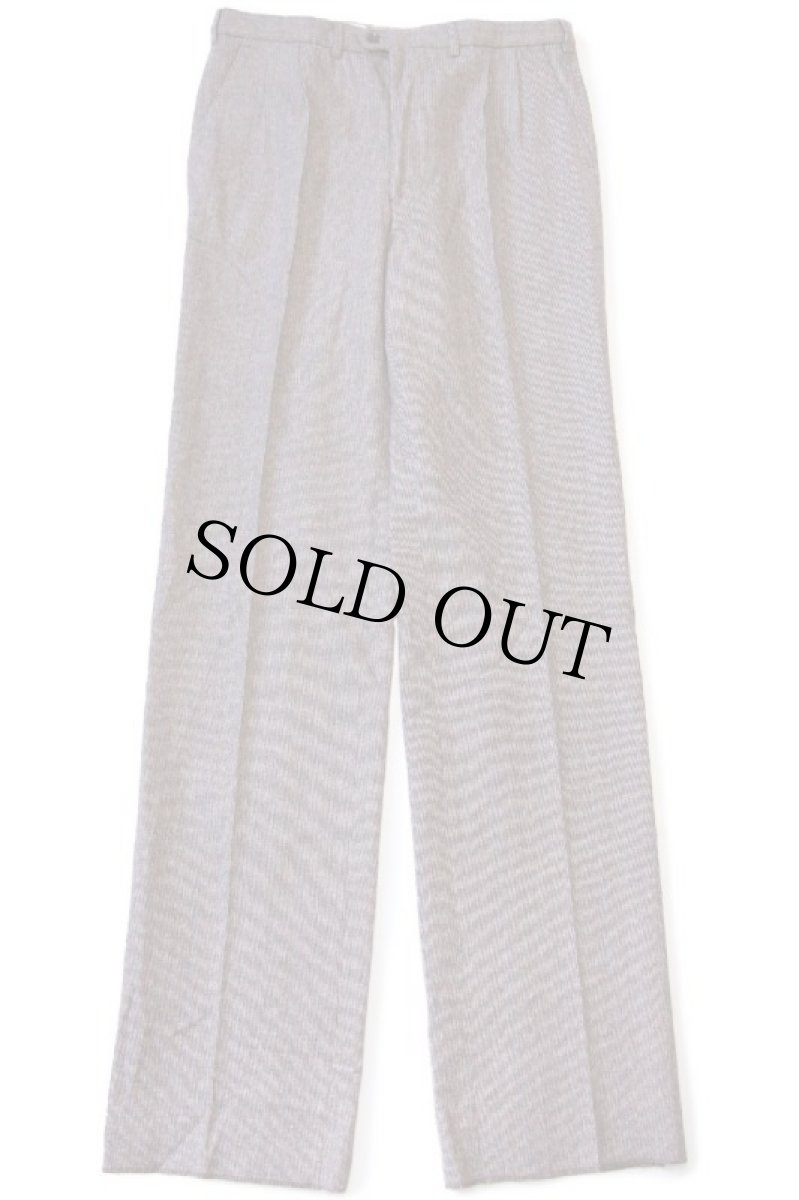 画像2: デッドストック★80s UNKNOWN チェック ツータック スラックス ツイード ウールパンツ 52 (2)