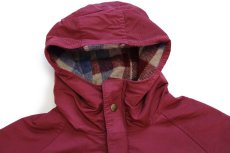 画像3: 80s USA製 L.L.Bean BAXTER STATE PARKA ウールライナー ナイロン マウンテンパーカー バーガンディ W-M (3)