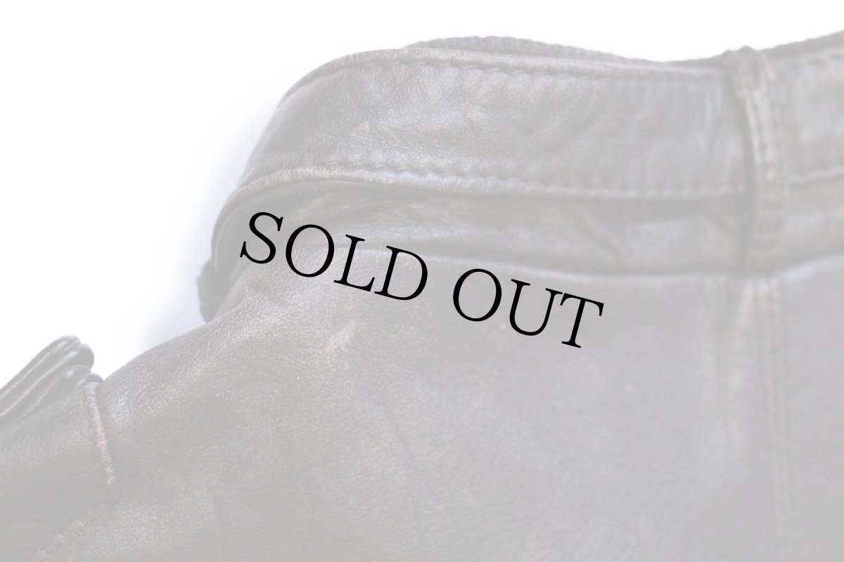 画像8: 80s MEMBERS ONLYメンバーズオンリー スタンドカラー シングルライダース レザージャケット 焦げ赤茶 42L (8)