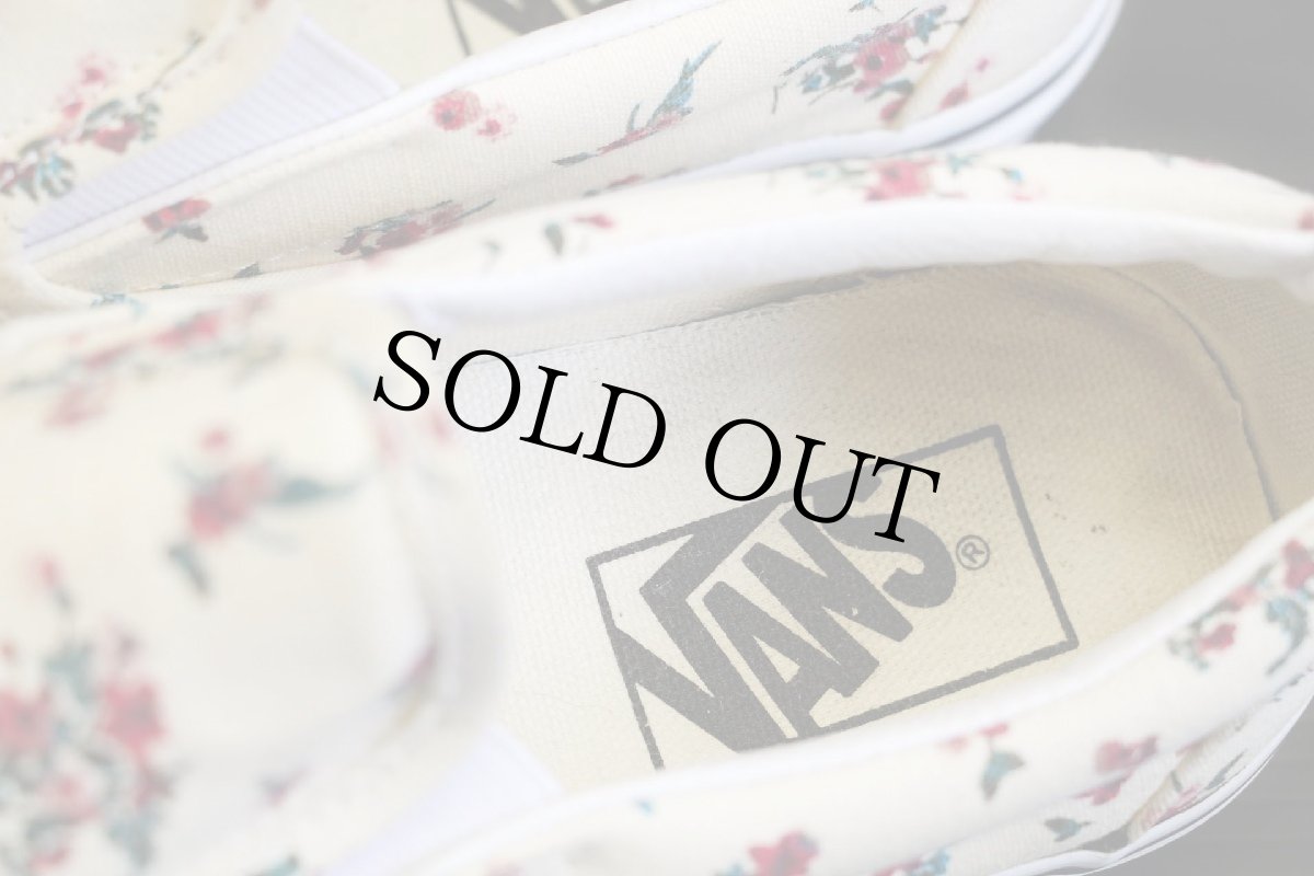 画像7: VANSバンズ 小花柄 総柄 スリッポン アイボリー 6.5/24.5cm★スニーカー (7)