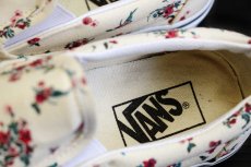 画像7: VANSバンズ 小花柄 総柄 スリッポン アイボリー 6.5/24.5cm★スニーカー (7)